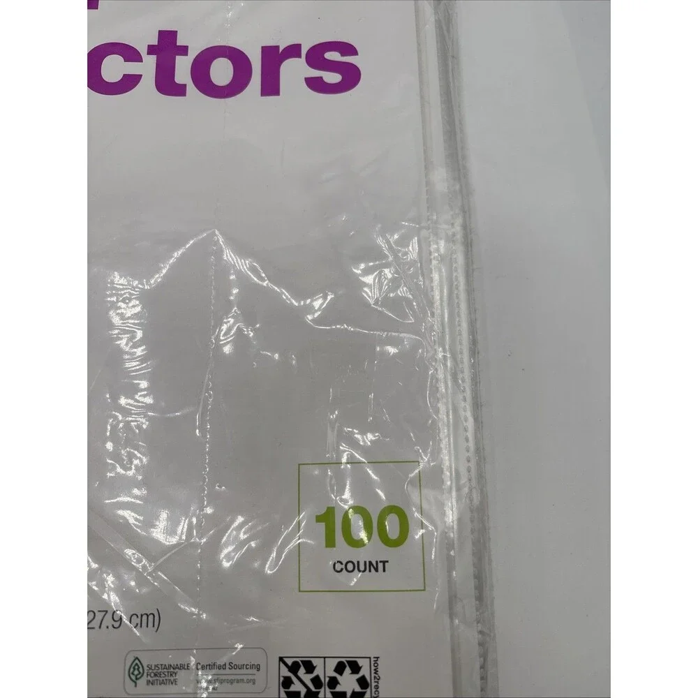 Up&up 100ct Letter Plastic Page Sheet Protectors Standard Clear 8.5x11